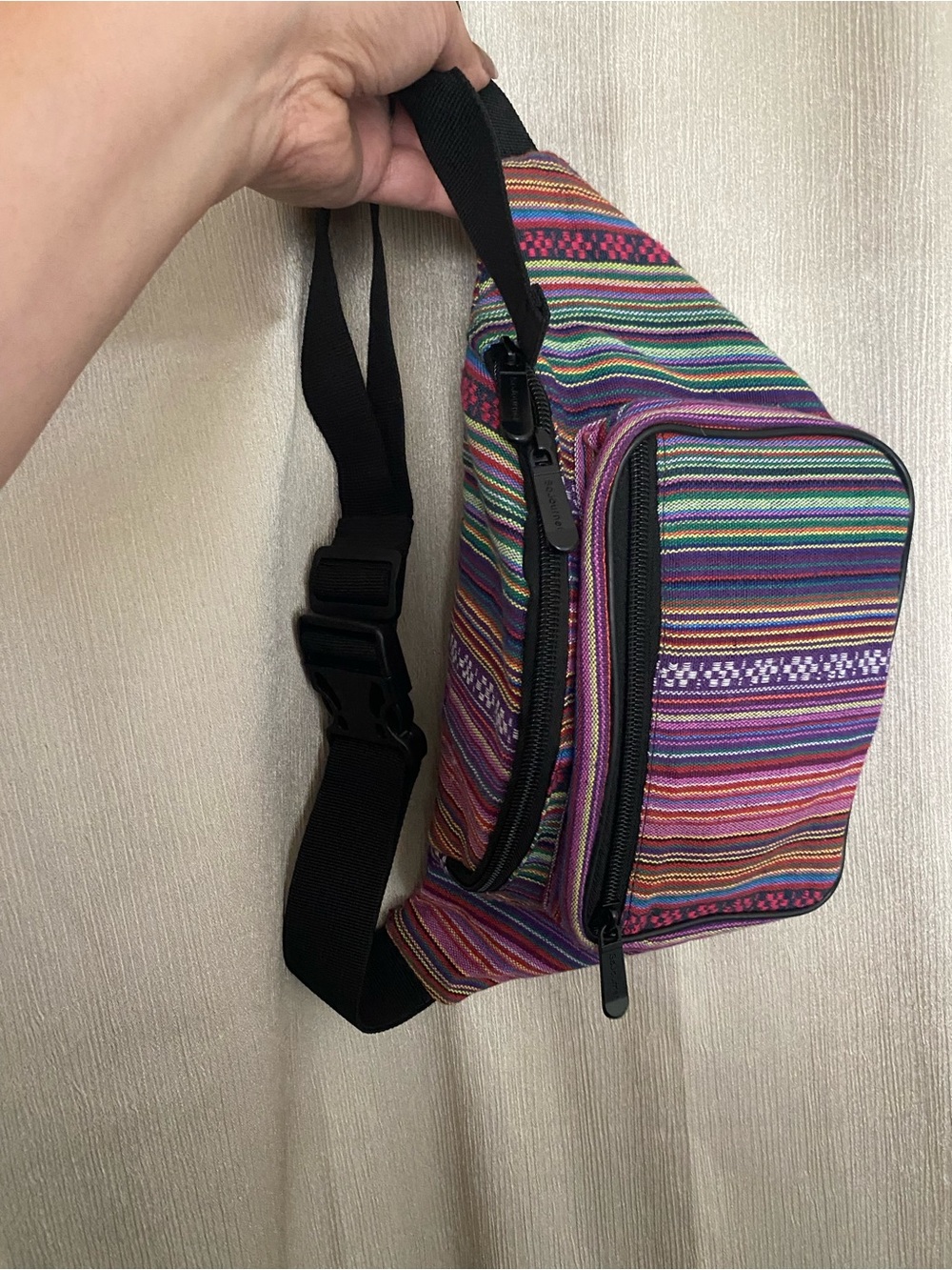 Sojourner Colorful Woven Festival Belt Bag Fanny Pack Crossbody